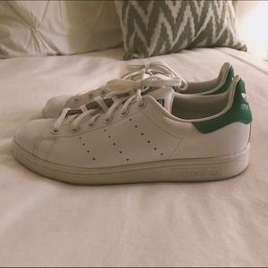 Green and White Stan Smith Adidas